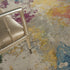 7' X 10' Ivory Abstract Power Loom Area Rug