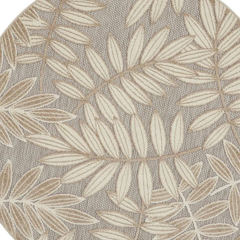 7' X 10' Ivory Abstract Power Loom Area Rug