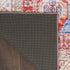 8' X 10' Ivory Red And Blue Floral Distressed Non Skid Area Rug