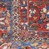 8' X 10' Ivory Red And Blue Oriental Distressed Non Skid Area Rug