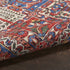 8' X 10' Ivory Red And Blue Oriental Distressed Non Skid Area Rug