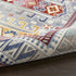 9' X 12' Ivory Gray And Red Floral Distressed Non Skid Area Rug