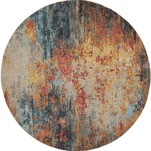 9' X 12' Ivory Gray And Red Floral Distressed Non Skid Area Rug