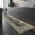 8' Ivory And Gray Abstract Non Skid Runner Rug