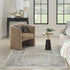 8' X 10' Ivory Blue and Gray Geometric Non Skid Area Rug