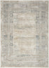 8' X 10' Ivory Blue and Gray Geometric Non Skid Area Rug