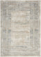 8' X 10' Ivory Blue and Gray Geometric Non Skid Area Rug
