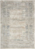 8' X 10' Ivory Blue and Gray Geometric Non Skid Area Rug