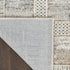 8' X 10' Ivory Blue and Gray Geometric Non Skid Area Rug