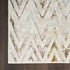 9' X 12' Ivory Black and Gray Chevron Distressed Non Skid Area Rug
