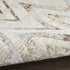 9' X 12' Ivory Black and Gray Chevron Distressed Non Skid Area Rug