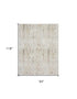 9' X 12' Ivory Black and Gray Chevron Distressed Non Skid Area Rug