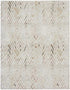 9' X 12' Ivory Black and Gray Chevron Distressed Non Skid Area Rug
