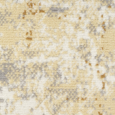 9' X 12' Gray Ivory and Cream Geometric Non Skid Area Rug