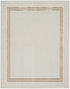 9' X 12' Gray Ivory and Cream Geometric Non Skid Area Rug