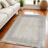 8' X 10' Ivory and Gray Geometric Non Skid Area Rug