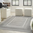 8' X 10' Ivory and Gray Geometric Non Skid Area Rug