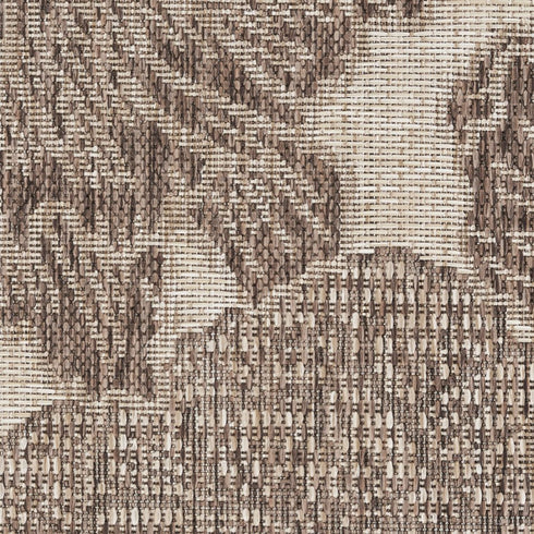 8' X 10' Ivory Gray and Brown Abstract Non Skid Area Rug
