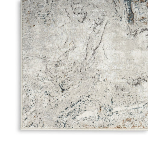 8' X 10' Ivory Gray and Brown Abstract Non Skid Area Rug