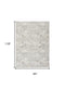 8' X 10' Ivory Gray and Brown Abstract Non Skid Area Rug
