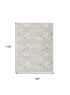 8' X 10' Ivory Gray and Brown Abstract Non Skid Area Rug