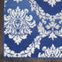 8' X 10' Blue and Ivory Damask Distressed Non Skid Area Rug