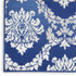8' X 10' Blue and Ivory Damask Distressed Non Skid Area Rug