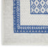 8' X 12' Ivory and Blue Geometric Distressed Non Skid Area Rug