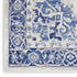 8' Ivory and Blue Floral Round Rug