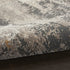 8' Cream Black and Gray Abstract Runner Rug