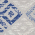 8' Beige Blue and Gray Geometric Distressed Non Skid Runner Rug