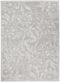 6' X 9' Gray Floral Distressed Area Rug
