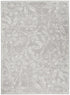 6' X 9' Gray Floral Distressed Area Rug