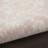 7' X 10' Pink And Ivory Tropical Floral Distressed Area Rug