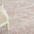 7' X 10' Pink And Ivory Tropical Floral Distressed Area Rug