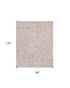 7' X 10' Pink And Ivory Tropical Floral Distressed Area Rug
