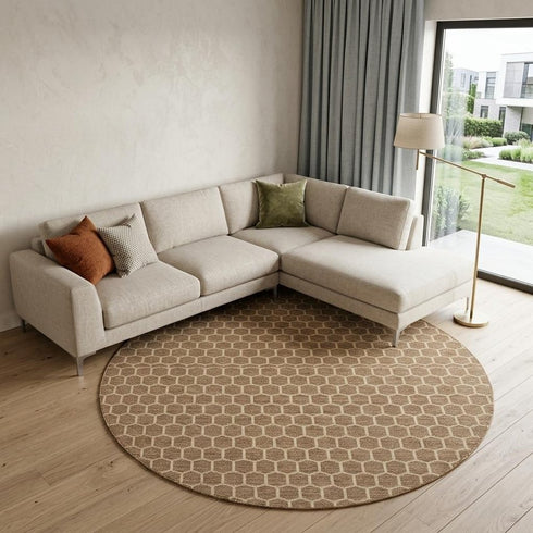 9' X 12' Beige Black and Gray Abstract Non Skid Area Rug