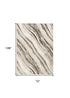 9' X 12' Beige Black and Gray Abstract Non Skid Area Rug