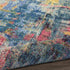 9' X 12' Blue and Yellow Abstract Power Loom Area Rug