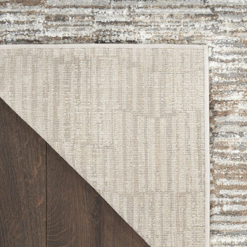 8' X 10' Brown and Ivory Abstract Non Skid Area Rug