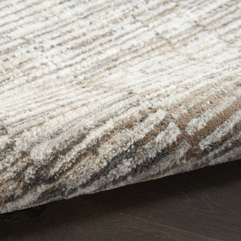 8' X 10' Brown and Ivory Abstract Non Skid Area Rug