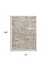 8' X 10' Brown and Ivory Abstract Non Skid Area Rug