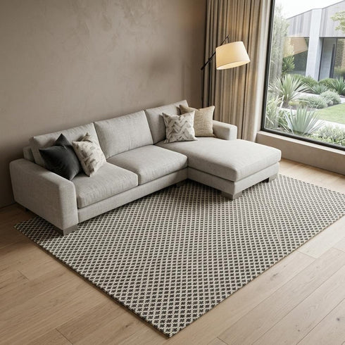 9' X 12' Cream Floral Power Loom Area Rug