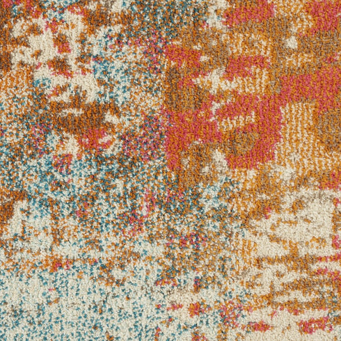 9' X 12' Ivory Abstract Power Loom Area Rug