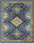 8' X 10' Blue and Yellow Oriental Power Loom Area Rug