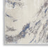 8' X 11' Ivory Blue And Gray Abstract Non Skid Area Rug