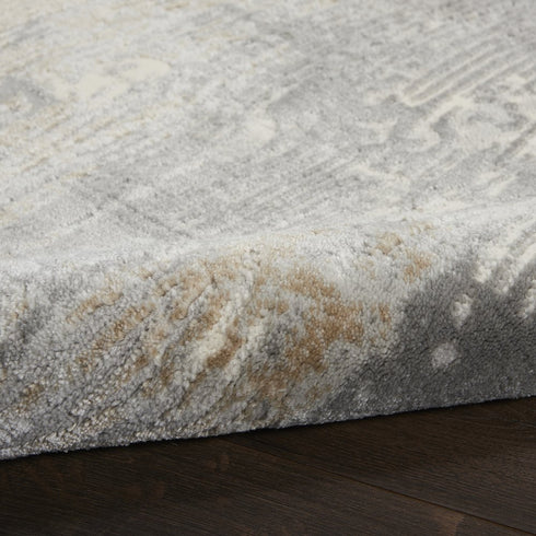 8' X 10' Beige Gray And Light Taupe Abstract Distressed Area Rug