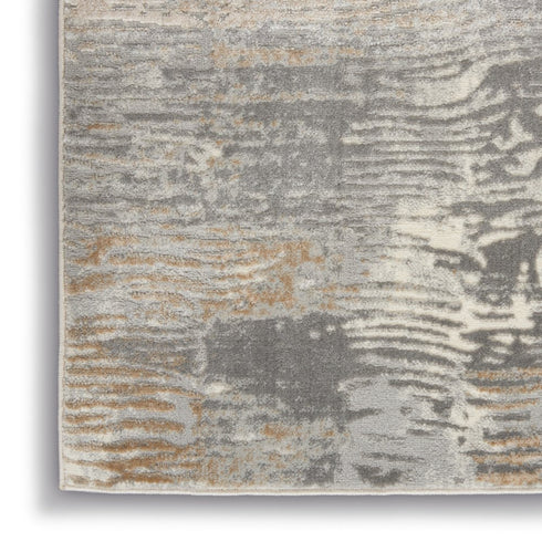 8' X 10' Beige Gray And Light Taupe Abstract Distressed Area Rug
