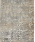 8' X 10' Beige Gray And Light Taupe Abstract Distressed Area Rug