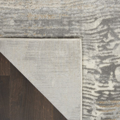 8' X 10' Beige Gray And Light Taupe Abstract Distressed Area Rug